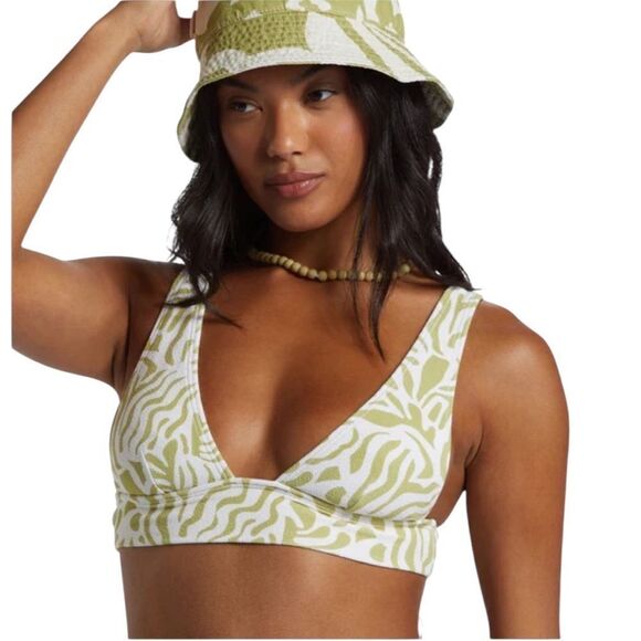 Billabong La Cala Remi Plunge Top Moss Joy Medium - Picture 2 of 10